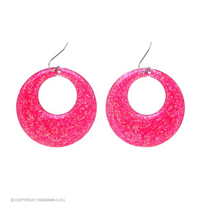 Pink Glitzernde Ohrringe