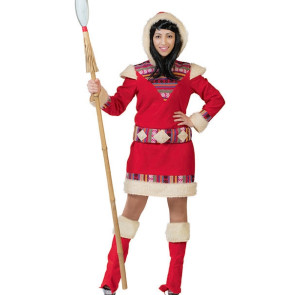 Ausgefallenes Kostüm als Inuit / Eskimo Frau