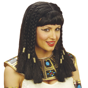Cleopatra Perücke mit schwarzen Zöpfe