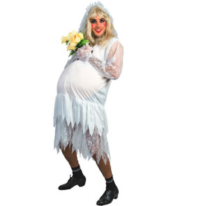 Mann in Braut Kostüm