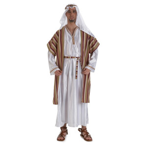 Beduine, Araber, Scheich Kostüm, weiß mit Kutte 