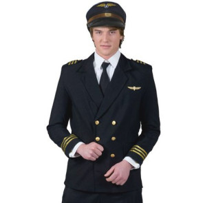 Junger Mann in Uniform Jacke von Pilot