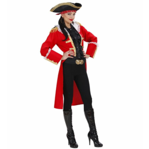Piratenmantel Damen in rot für Piratinkostüm selbst gemacht