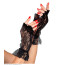 Schwarze Fingerlose Handschuhe aus Spitze